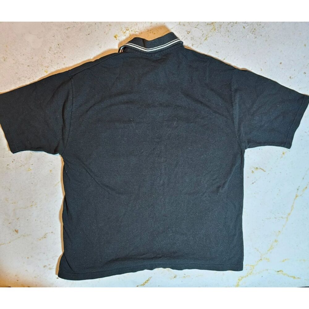 Vintage Concepts by Pine Island Polo Shirt Men’s XL Black Pocket Striped Collar